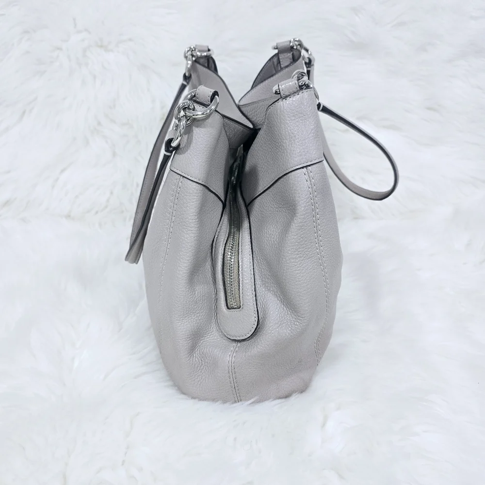 Coach Lexy Shoulder Beige Leather Purse